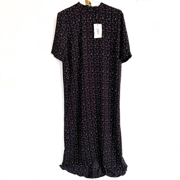 NWT jacqueline de yong piper 2/4 dress black dot 8 - Picture 5 of 10